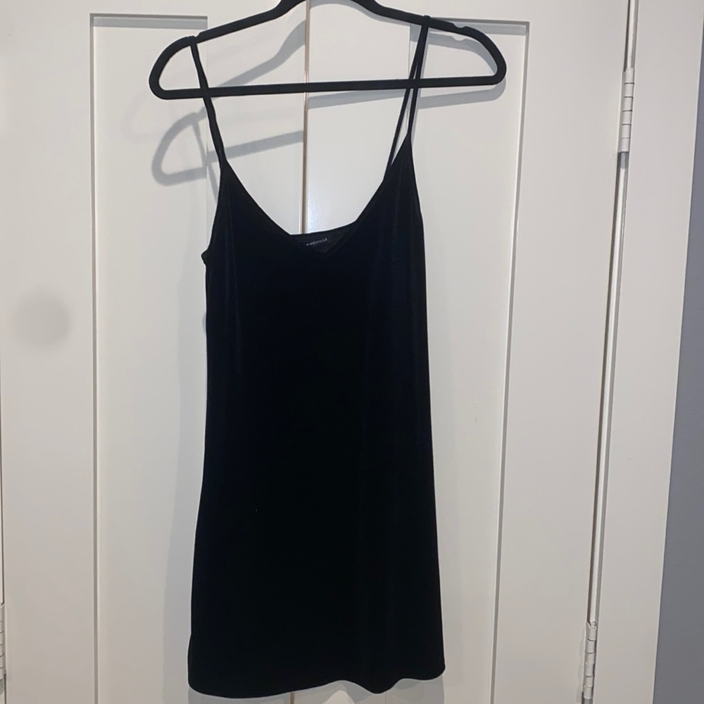 Brandy Melville Black Velvet Dress